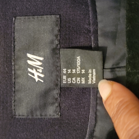 H&M Collarless Double Breasted Open Blazer - Picture 3 of 3